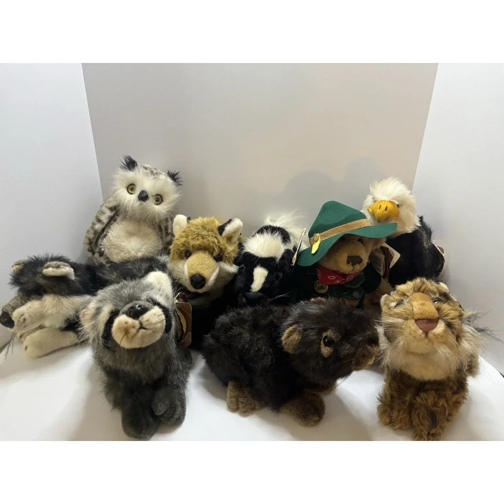 Vtg Ranger Gus and His Forest Friends Set Of 9 Plush‎ Stuffed Animals 2 Talk - Picture 2 of 10